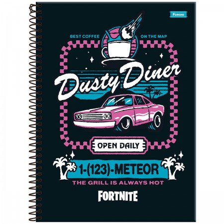 Foto ilustrativa Caderno Universitário Capa Dura Fortnite