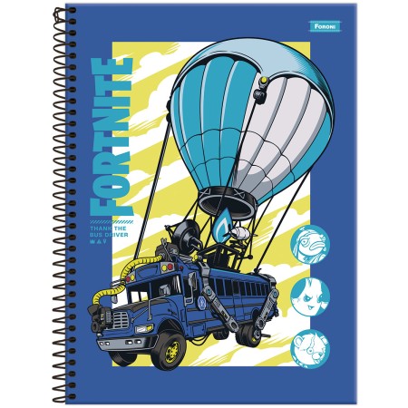 Foto ilustrativa Caderno Universitário Capa Dura Fortnite