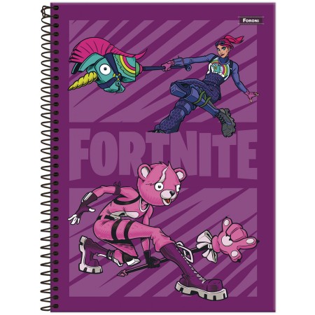 Foto ilustrativa Caderno Universitário Capa Dura Fortnite