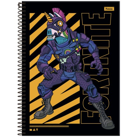 Foto ilustrativa Caderno Universitário Capa Dura Fortnite