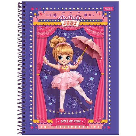 Foto ilustrativa Caderno Universitário Capa Dura Judy