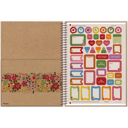 Foto ilustrativa Caderno Universitário Capa Dura Kraft Art