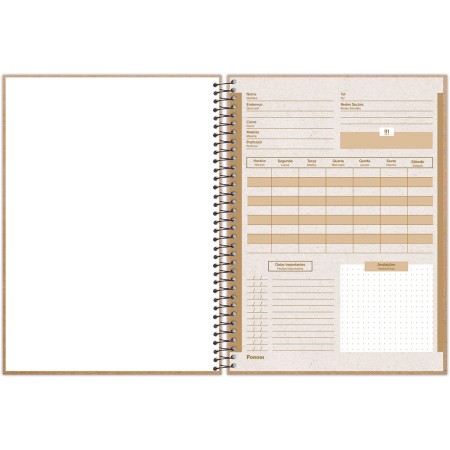 Foto ilustrativa Caderno Universitário Capa Dura Kraft Art