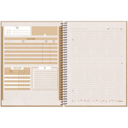 Foto ilustrativa Caderno Universitário Capa Dura Kraft Art