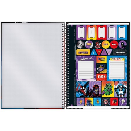Foto ilustrativa Caderno Universitário Capa Dura Marvel Comics