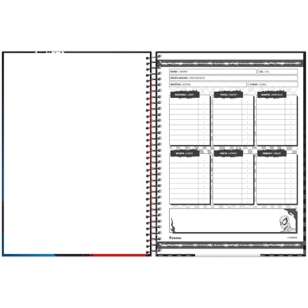 Foto ilustrativa Caderno Universitário Capa Dura Marvel Comics