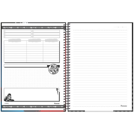 Foto ilustrativa Caderno Universitário Capa Dura Marvel Comics