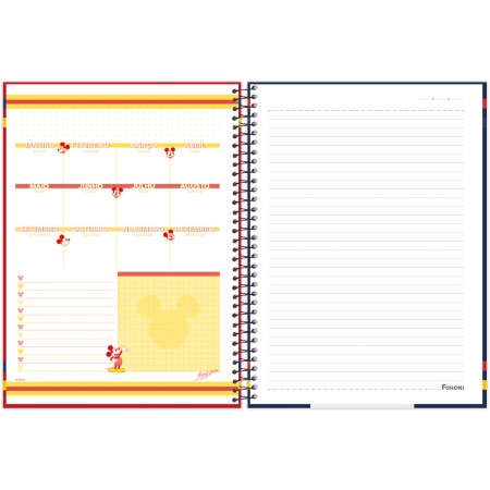 Foto ilustrativa Caderno Universitário Capa Dura Mickey Mouse