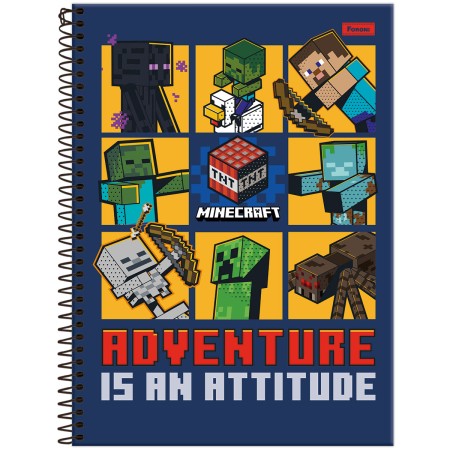 Foto ilustrativa Caderno Universitário Capa Dura Minecraft