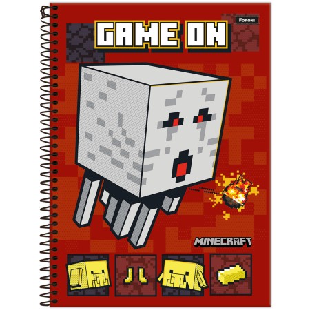 Foto ilustrativa Caderno Universitário Capa Dura Minecraft