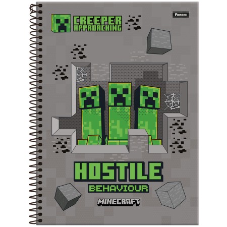 Foto ilustrativa Caderno Universitário Capa Dura Minecraft