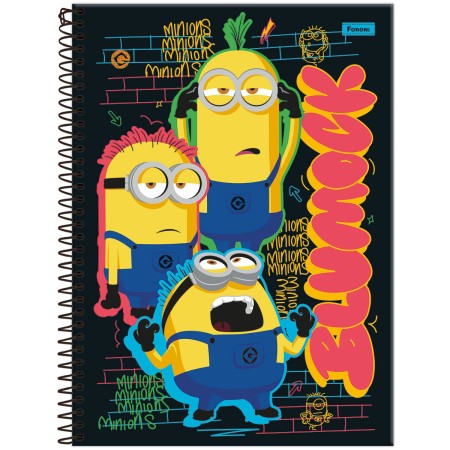 Foto ilustrativa Caderno Universitário Capa Dura Minions