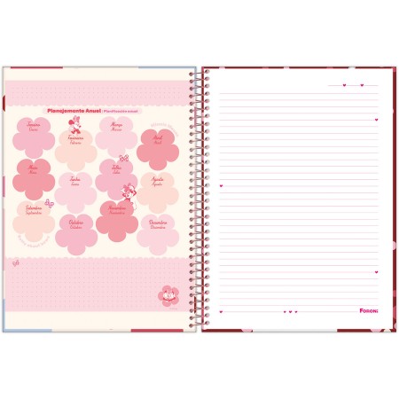 Foto ilustrativa Caderno Universitário Capa Dura Minnie Mouse