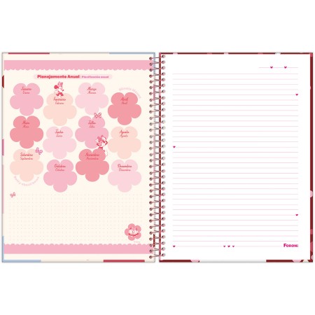 Foto ilustrativa Caderno Universitário Capa Dura Minnie Mouse