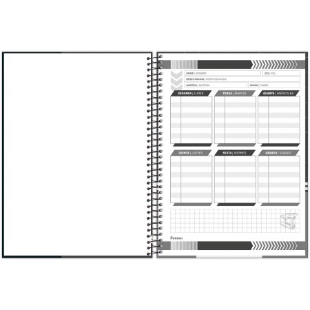 Foto ilustrativa Caderno Universitário Capa Dura  Motoclub