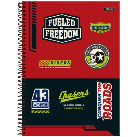 Foto ilustrativa Caderno Universitário Capa Dura  Motoclub