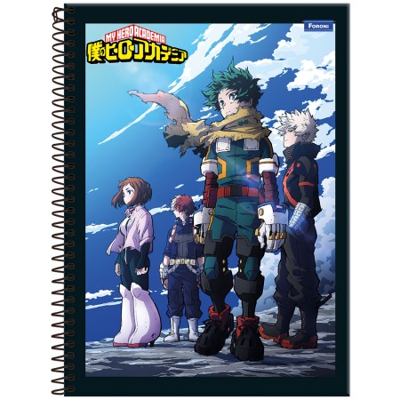 Foto ilustrativa Caderno Universitário Capa Dura My Hero Academia
