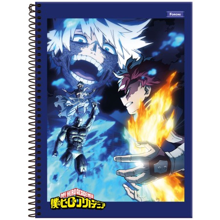 Foto ilustrativa Caderno Universitário Capa Dura My Hero Academia