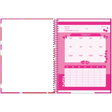 Foto ilustrativa Caderno Universitário Capa Dura Pink Power