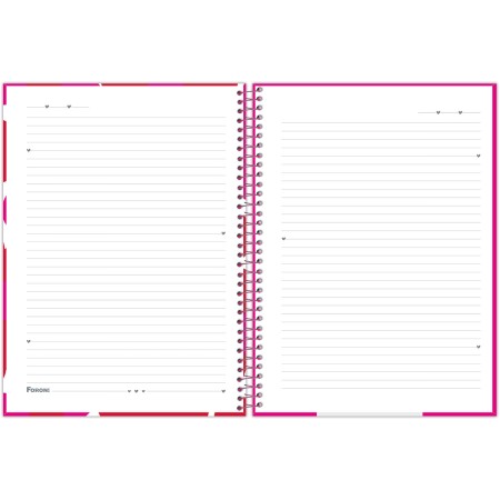 Foto ilustrativa Caderno Universitário Capa Dura Pink Power