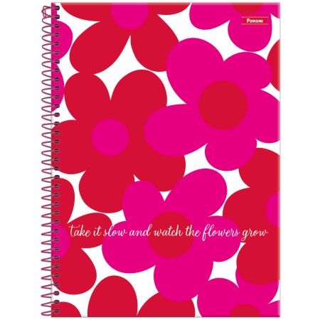 Foto ilustrativa Caderno Universitário Capa Dura Pink Power