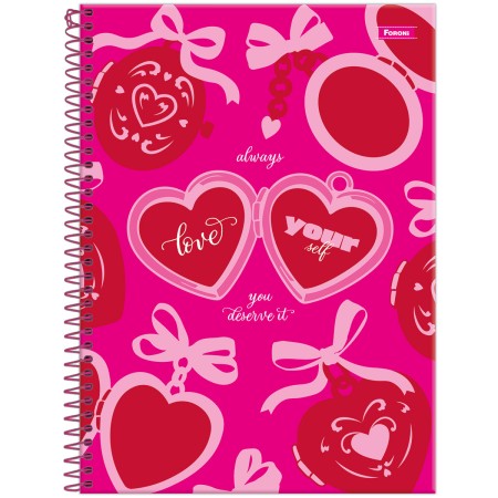 Foto ilustrativa Caderno Universitário Capa Dura Pink Power