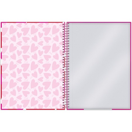 Foto ilustrativa Caderno Universitário Capa Dura Pink Power
