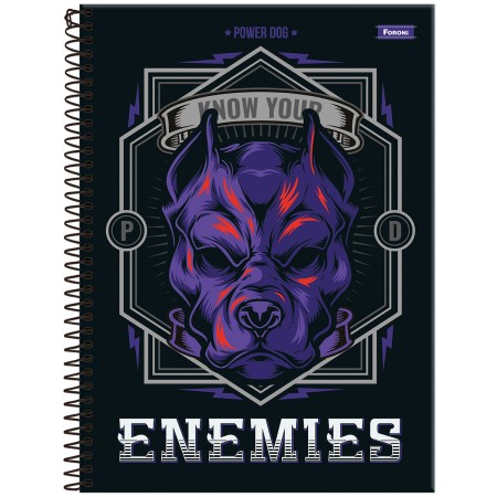 Foto ilustrativa Caderno Universitário Capa Dura Power Dog