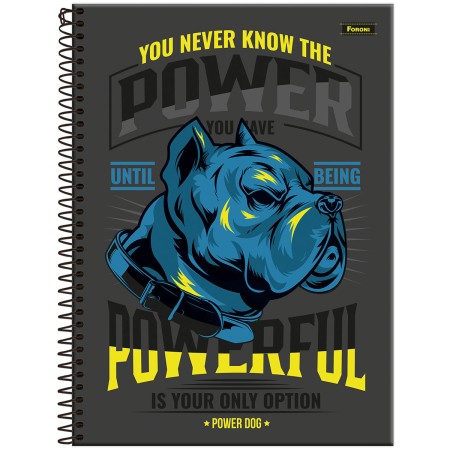 Foto ilustrativa Caderno Universitário Capa Dura Power Dog