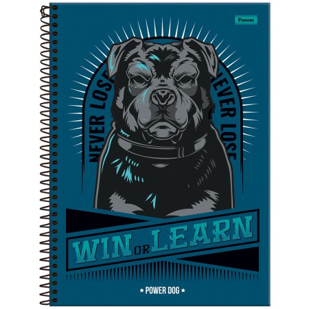 Foto ilustrativa Caderno Universitário Capa Dura Power Dog