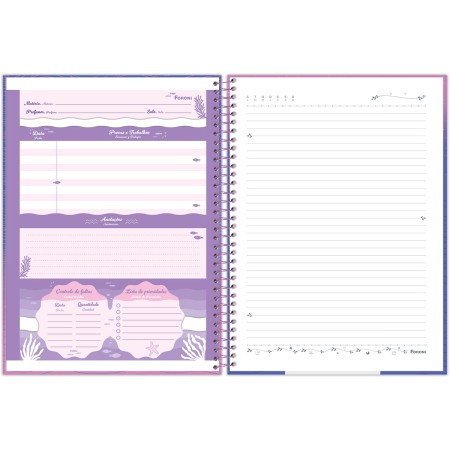 Foto ilustrativa Caderno Universitário Capa Dura Sereia