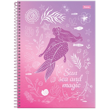 Foto ilustrativa Caderno Universitário Capa Dura Sereia