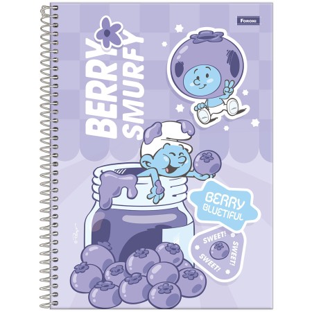 Foto ilustrativa Caderno Universitário Capa Dura Smurfs - Fit