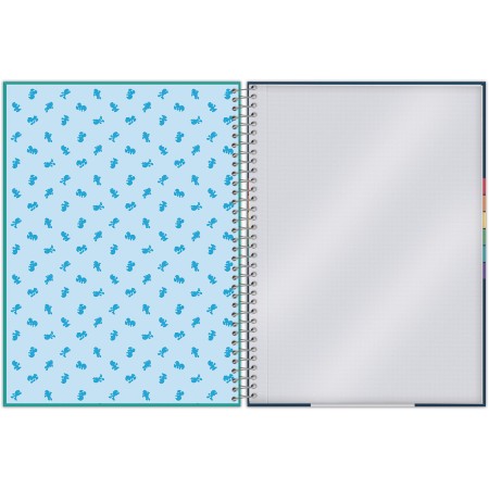 Foto ilustrativa Caderno Universitário Capa Dura Smurfs