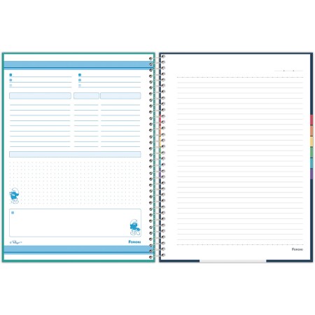 Foto ilustrativa Caderno Universitário Capa Dura Smurfs
