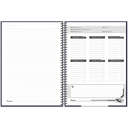 Foto ilustrativa Caderno Universitário Capa Dura Spacefly