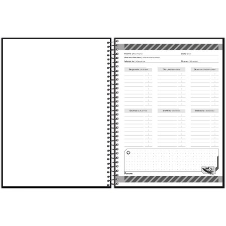 Foto ilustrativa Caderno Universitário Capa Dura Spacefly