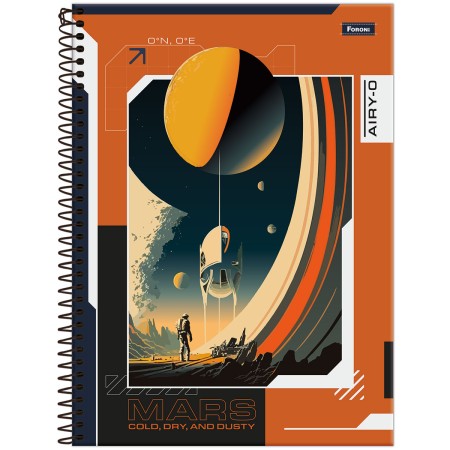 Foto ilustrativa Caderno Universitário Capa Dura Spacefly