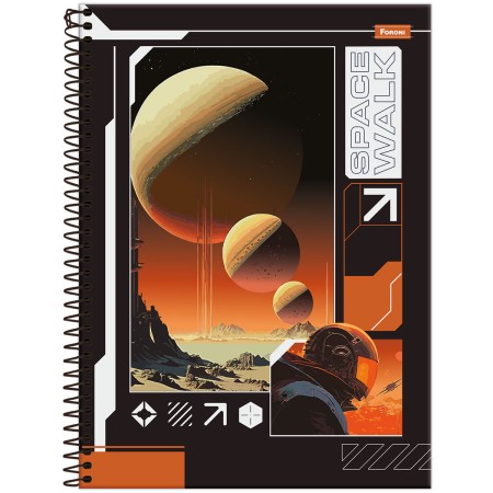 Foto ilustrativa Caderno Universitário Capa Dura Spacefly