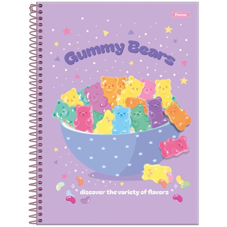 Foto ilustrativa Caderno Universitário Capa Dura Sugar Rush