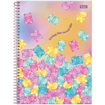 Foto ilustrativa Caderno Universitário Capa Dura Sugar Rush