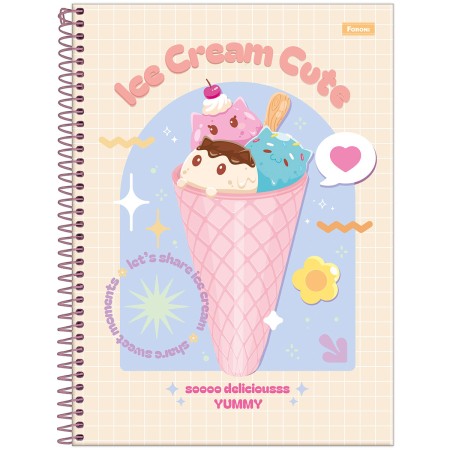 Foto ilustrativa Caderno Universitário Capa Dura Sugar Rush