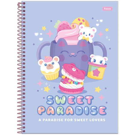 Foto ilustrativa Caderno Universitário Capa Dura Sugar Rush