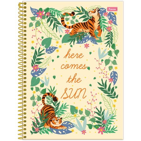 Foto ilustrativa Caderno Universitário Capa Dura Tropical Fever