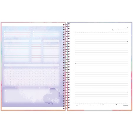 Foto ilustrativa Caderno Universitário Capa Dura Unicórnio