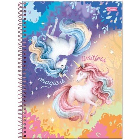 Foto ilustrativa Caderno Universitário Capa Dura Unicórnio