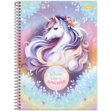 Foto ilustrativa Caderno Universitário Capa Dura Unicórnio