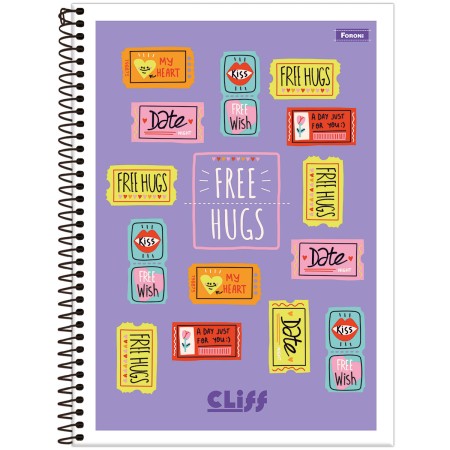 Foto ilustrativa Caderno Universitário Capa Flexível Cliff