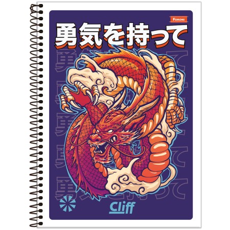 Foto ilustrativa Caderno Universitário Capa Flexível Cliff