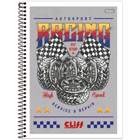 Foto ilustrativa Caderno Universitário Capa Flexível Cliff